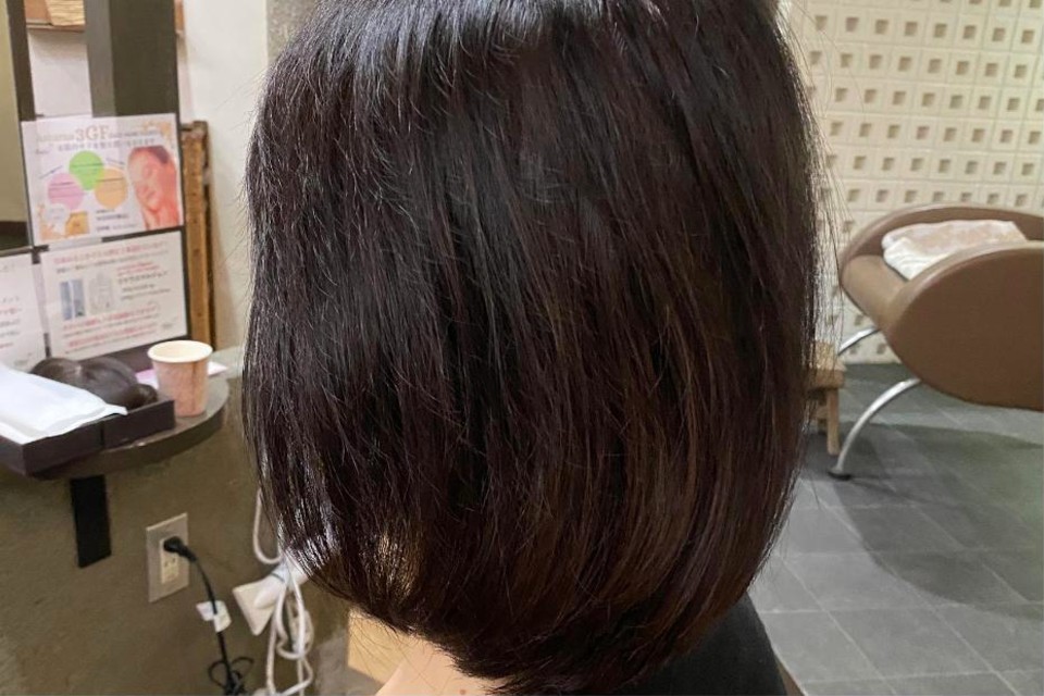 ウィッグなしで過ごす日を増やしていったお客様の仕上がり